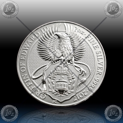 2oz V. BRITANIJA 5 Pounds 2017 "Griffin of EDWARD III" UNC